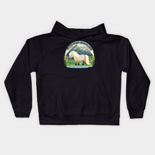 Norwegian Fjord Horse on grass - Horses Kids Hoodie